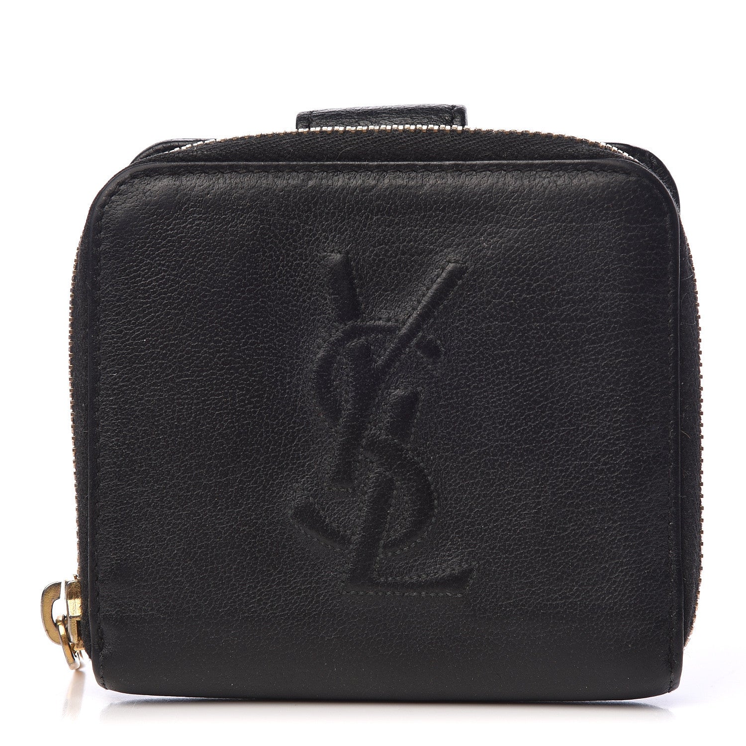 Saint Laurent Goatskin Compact Wallet Black 1 of 7