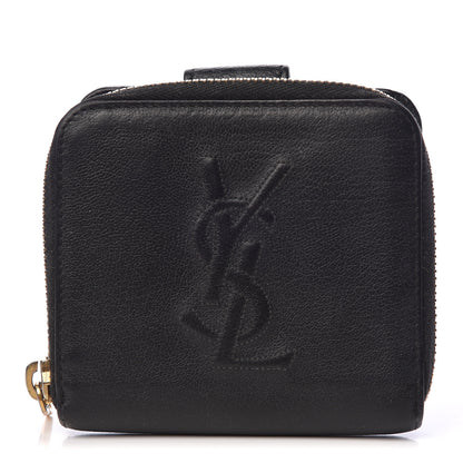 Saint Laurent Goatskin Compact Wallet Black 1 of 7