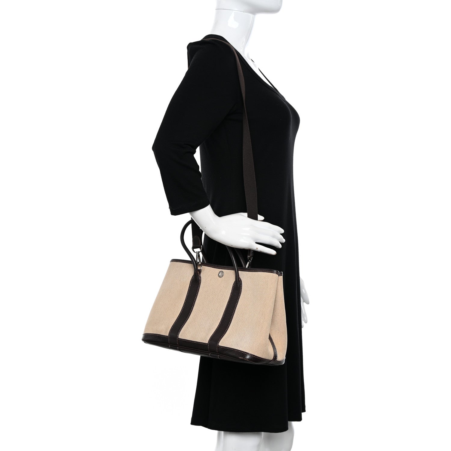 Hermes Buffle Skipper Toile Garden Party 30 TPM Marron Fonce 2 of 16