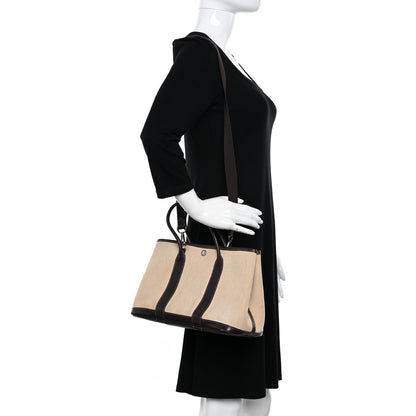 Hermes Buffle Skipper Toile Garden Party 30 TPM Marron Fonce 2 of 16