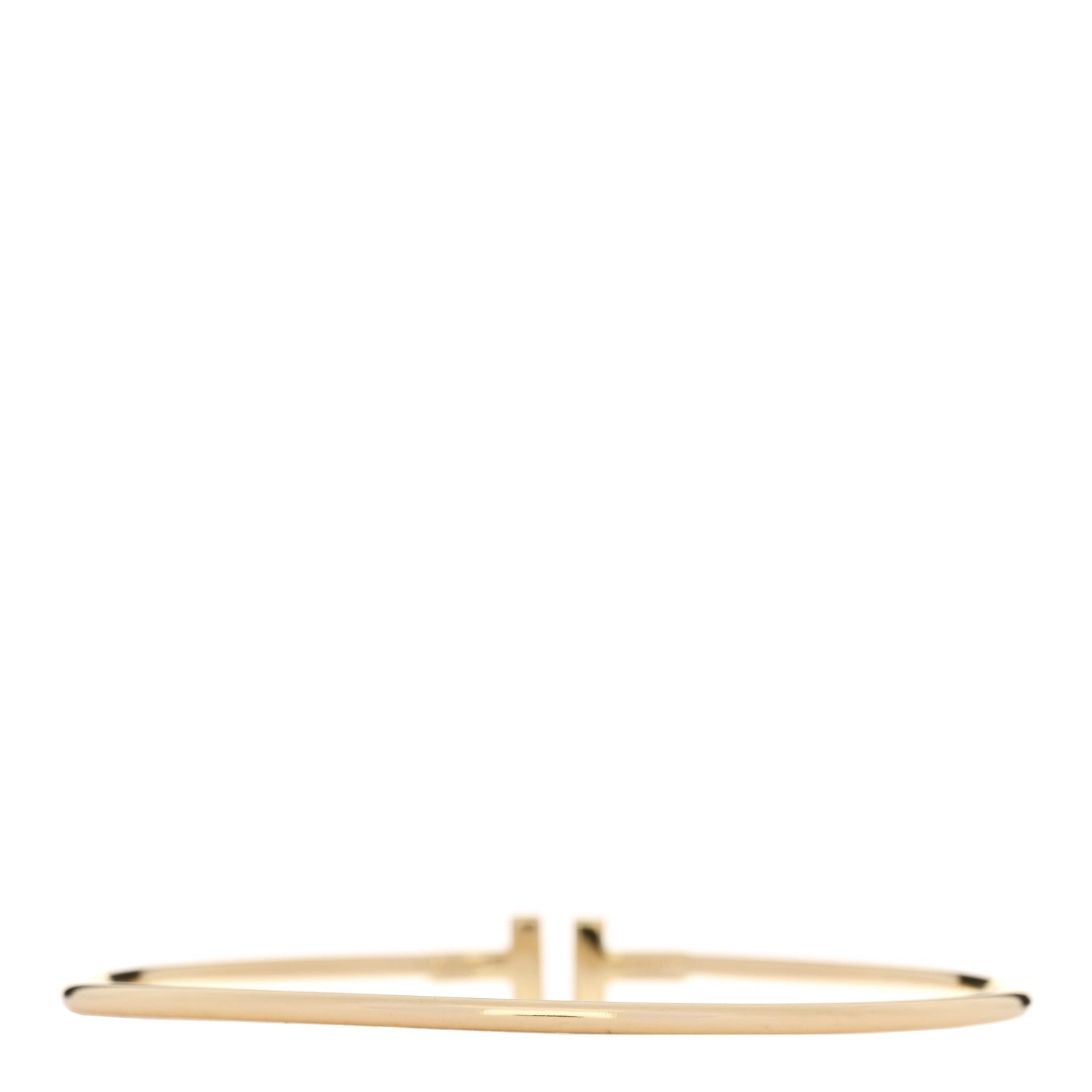 Tiffany 18K Yellow Gold Narrow T Wire Bracelet 2 of 3