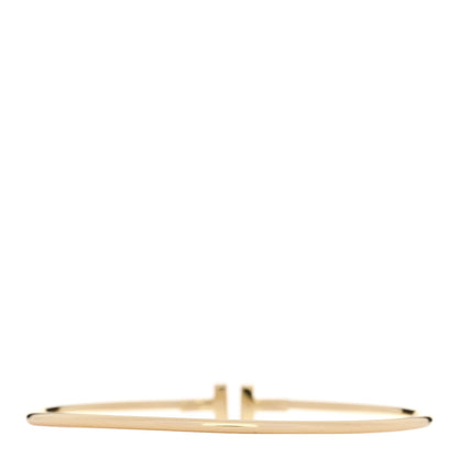 Tiffany 18K Yellow Gold Narrow T Wire Bracelet 2 of 3