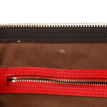Louis Vuitton Calfskin Monogram Keepall Bandouliere 50 Coquelicot 10 of 12