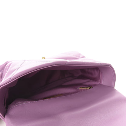 Chanel Goatskin Quilted Medium Chanel 19 Flap Violet Purple 5 of 10
