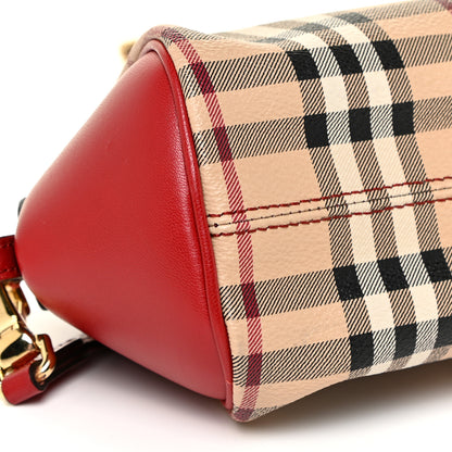 Burberry Haymarket Check Mini Blaze Crossbody Bag Red 9 of 17