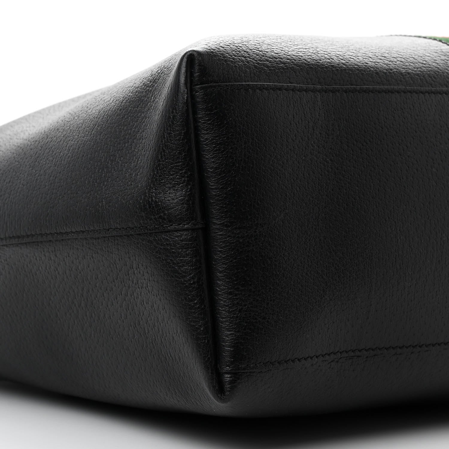Gucci Textured Calfskin Web Medium Ophidia Shopping Tote Black 9 of 11