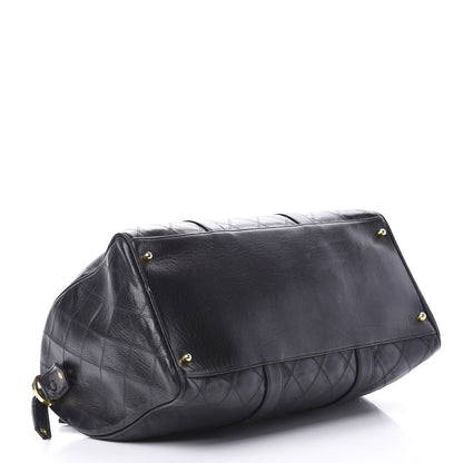 Chanel Calfskin Stitched CC Boston Black 4 of 21
