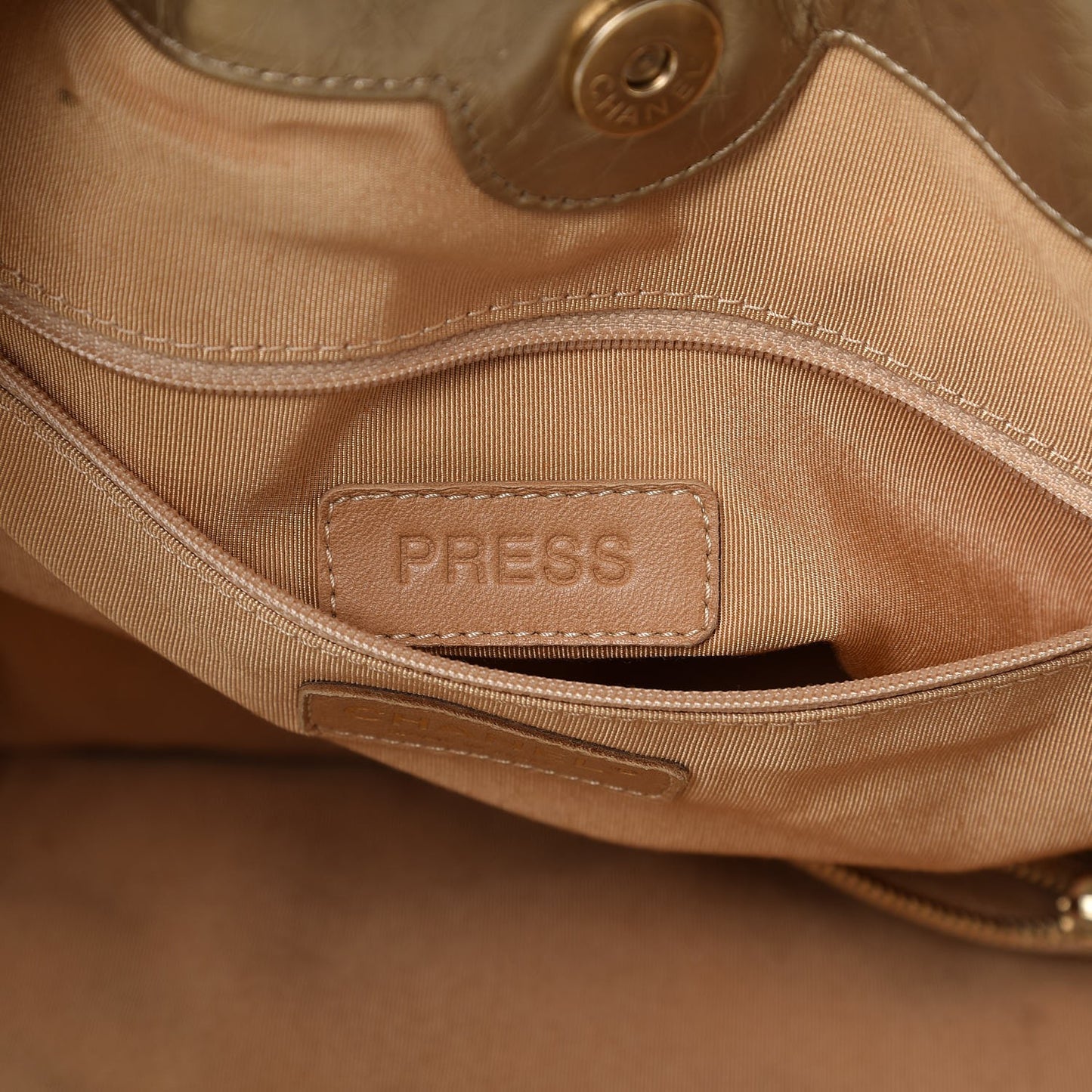 Calfskin Embroidered Ca D’Oro Tote Gold