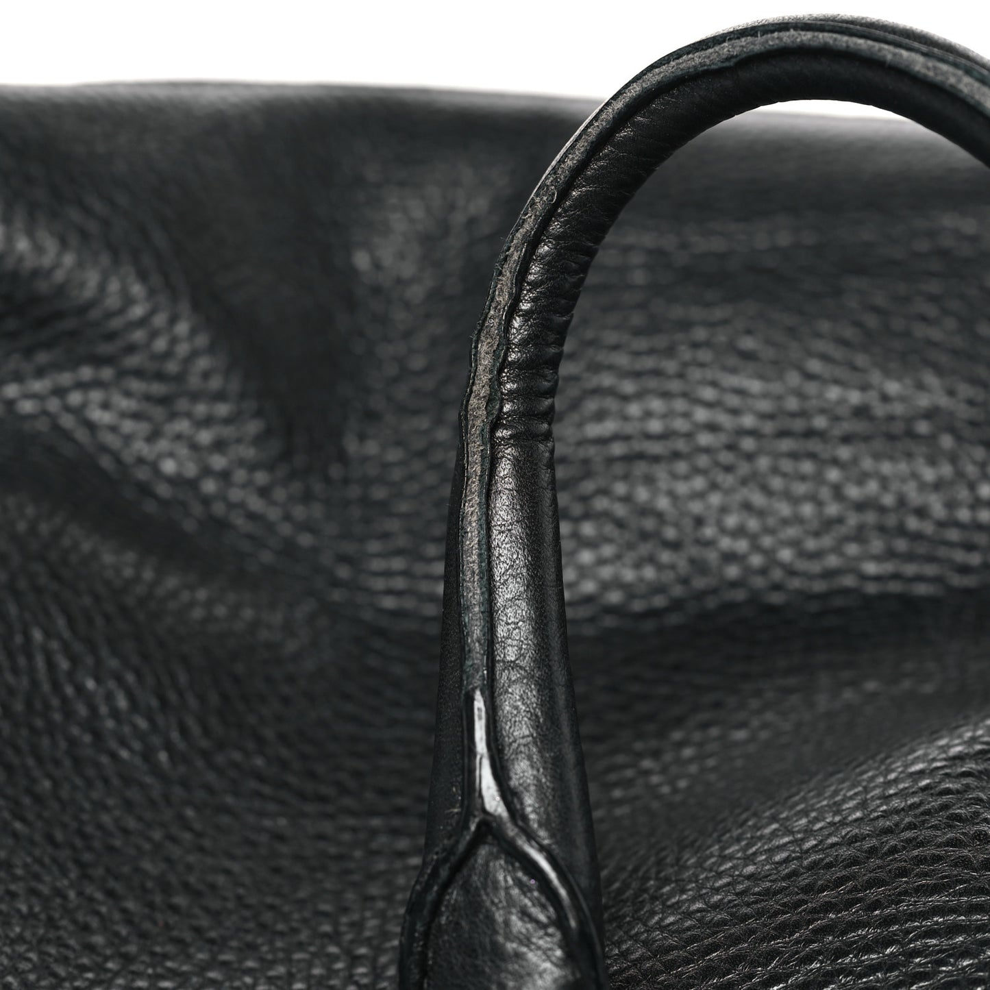 Vitello Daino Top Handle Zip Tote Black
