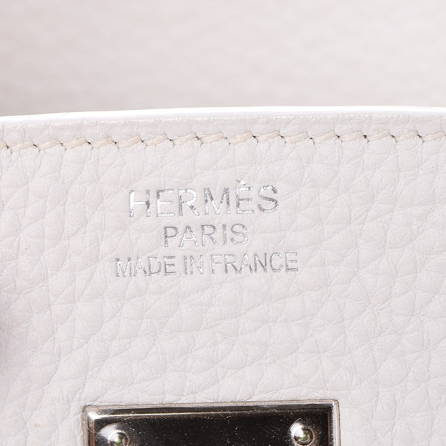 Taurillon Clemence Birkin 35 White