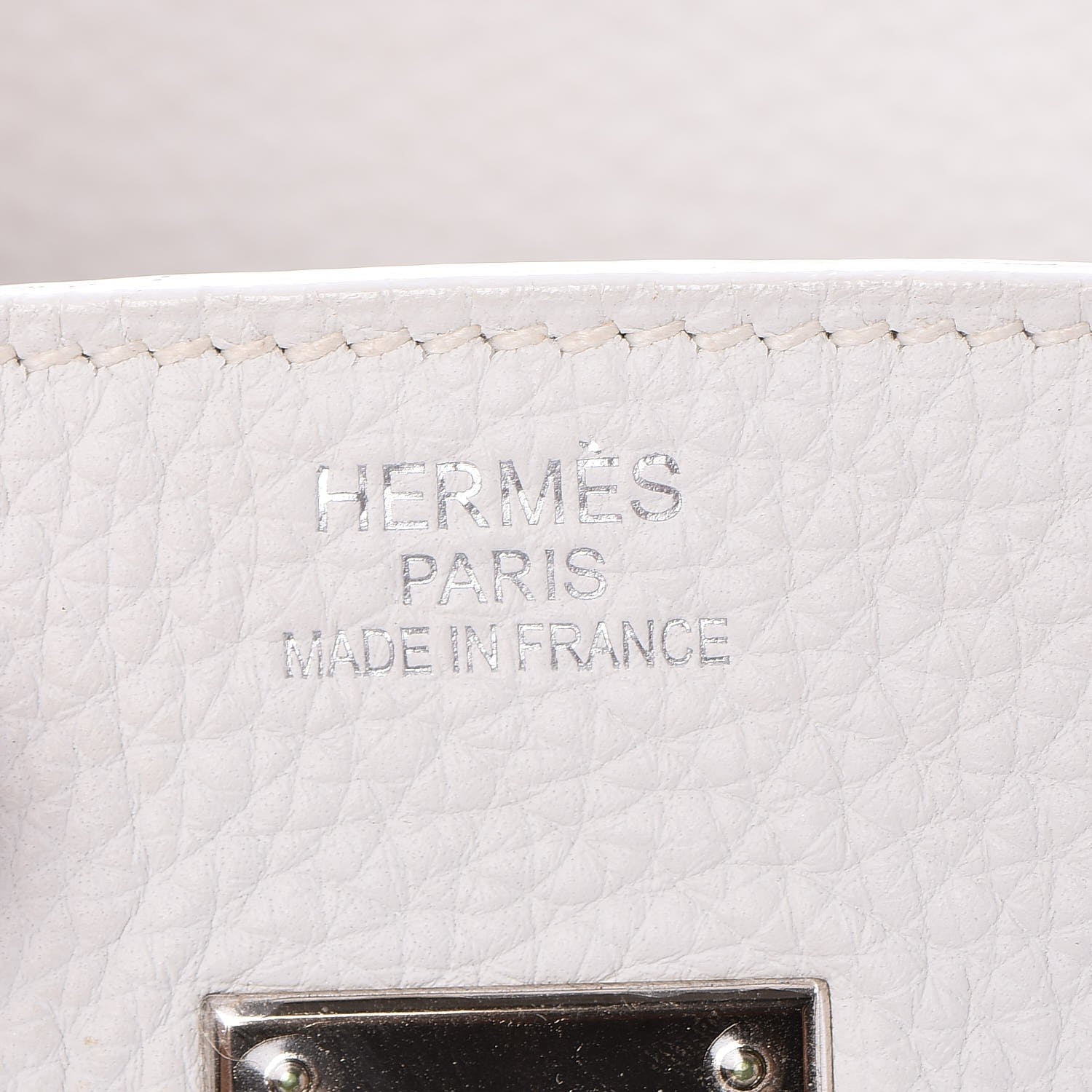 Hermes Taurillon Clemence Birkin 35 White 17 of 33