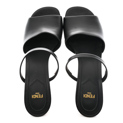 Fendi Calfskin Fendi First Mule Sandals 39 Black 2 of 9