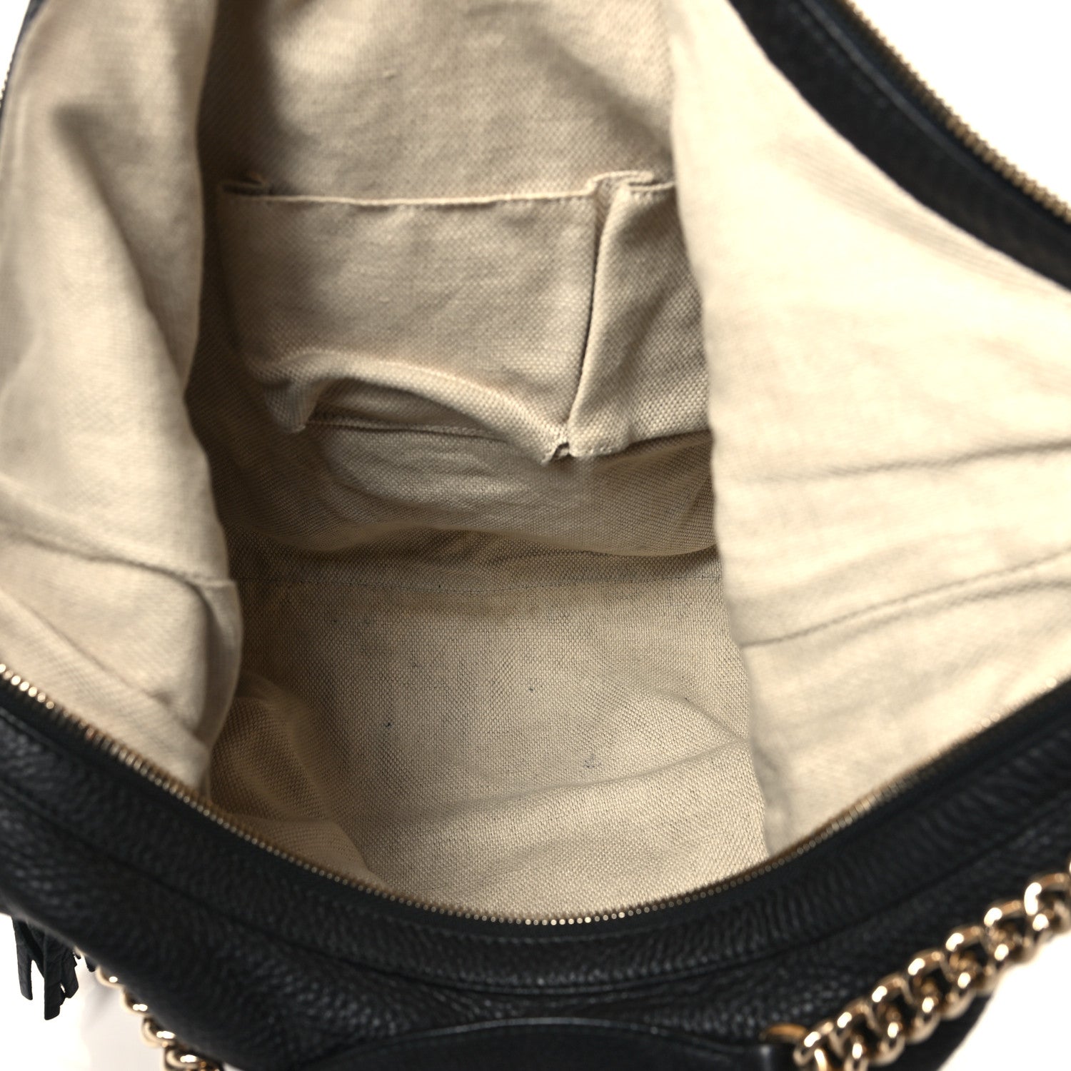 Gucci Pebbled Calfskin Medium Soho Chain Hobo Black 5 of 10