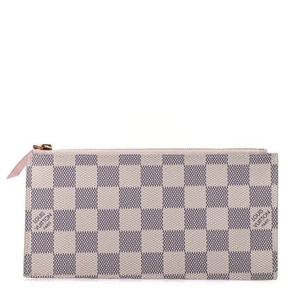 Louis Vuitton Damier Azur Felicie Chain Wallet Zippered Insert Rose Ballerine 1 of 4