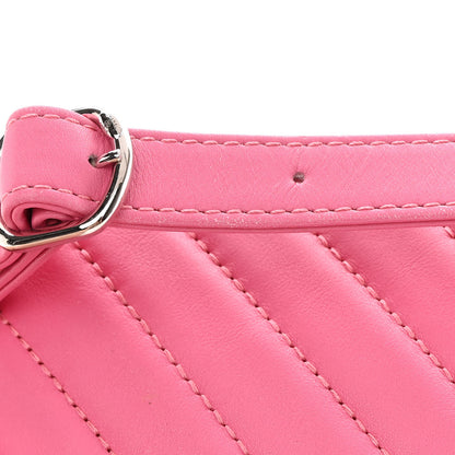 Chanel Lambskin Chevron Quilted Small Promenade Camera Case Pink 16 of 16