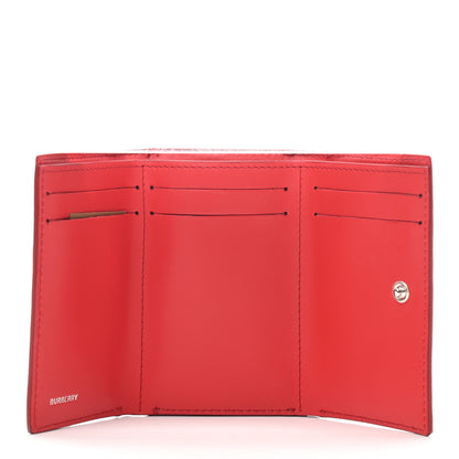 Burberry E-Canvas Vintage Check Tri-Fold Wallet Red 5 of 6