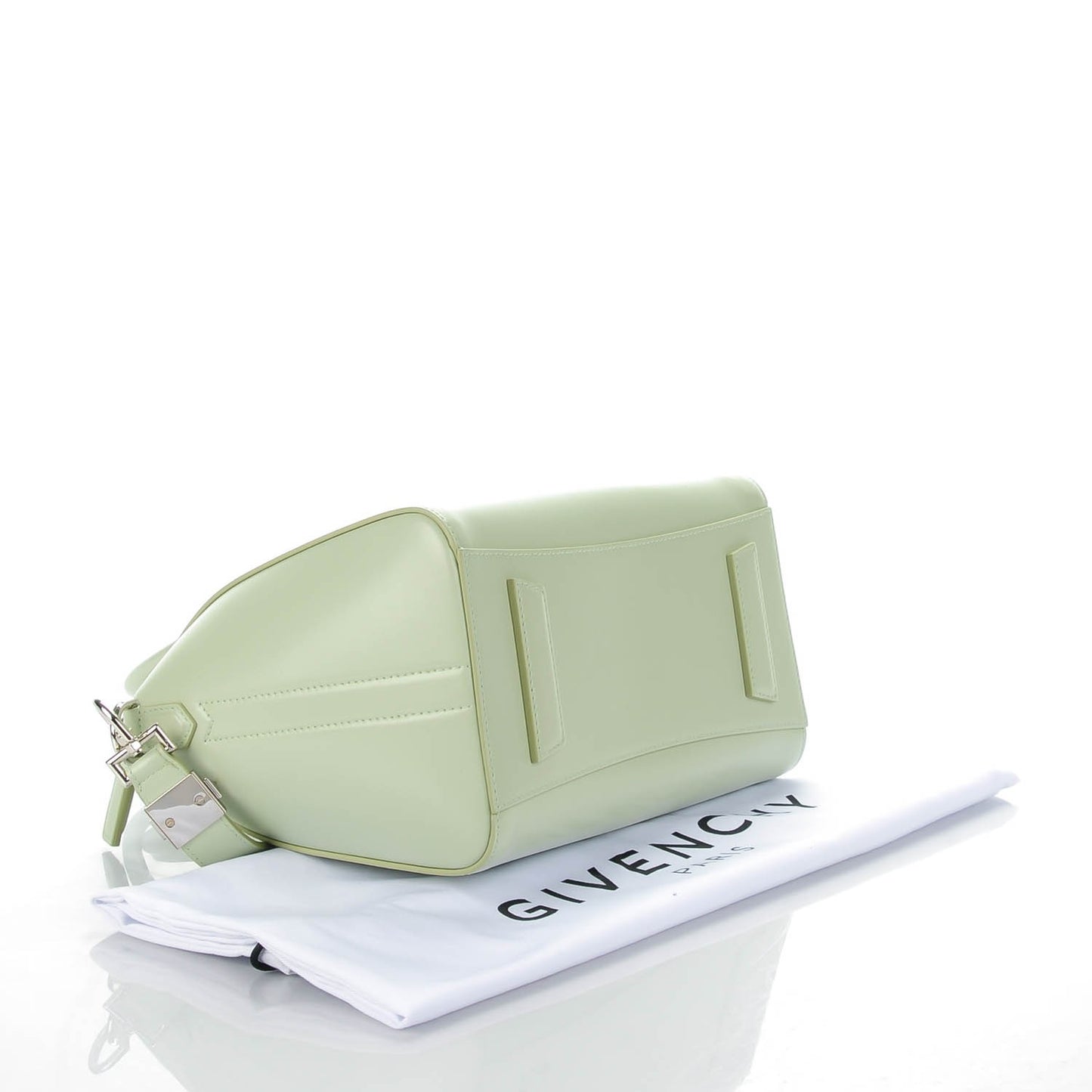 Shiny Lord Calfskin Small Antigona Aqua Green
