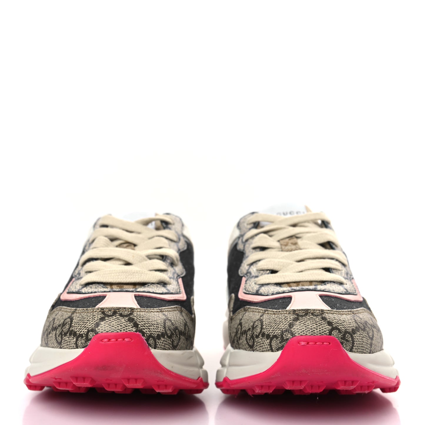 GG Supreme Monogram Mix Monogram Womens Rhyton Sneakers 36.5 London Blue Beige Pale Pink