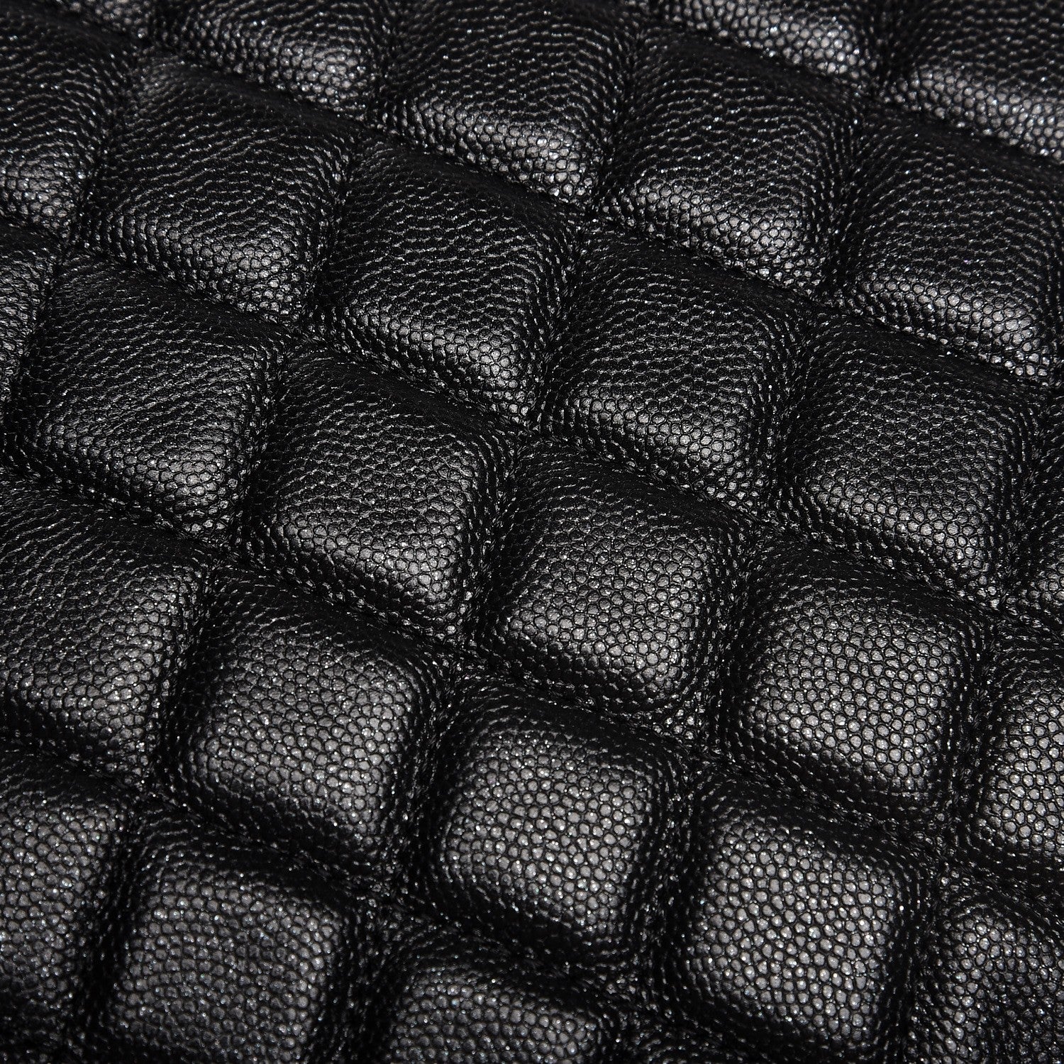 Chanel Metallic Caviar Quilted Medium Cosmetic Case Black 8 of 9
