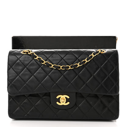 Chanel Lambskin Quilted Medium Double Flap Black 13 of 13