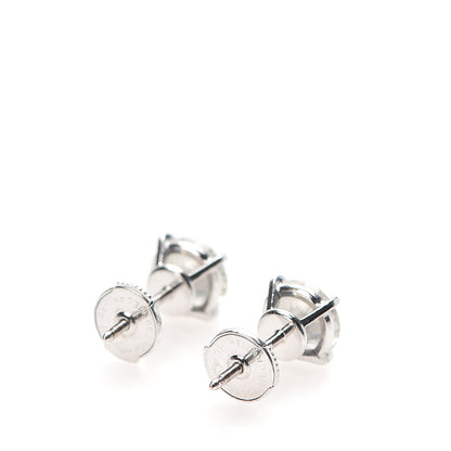 Cartier 18K White Gold Diamond 2.20ctw Solitaire Earrings 3 of 8