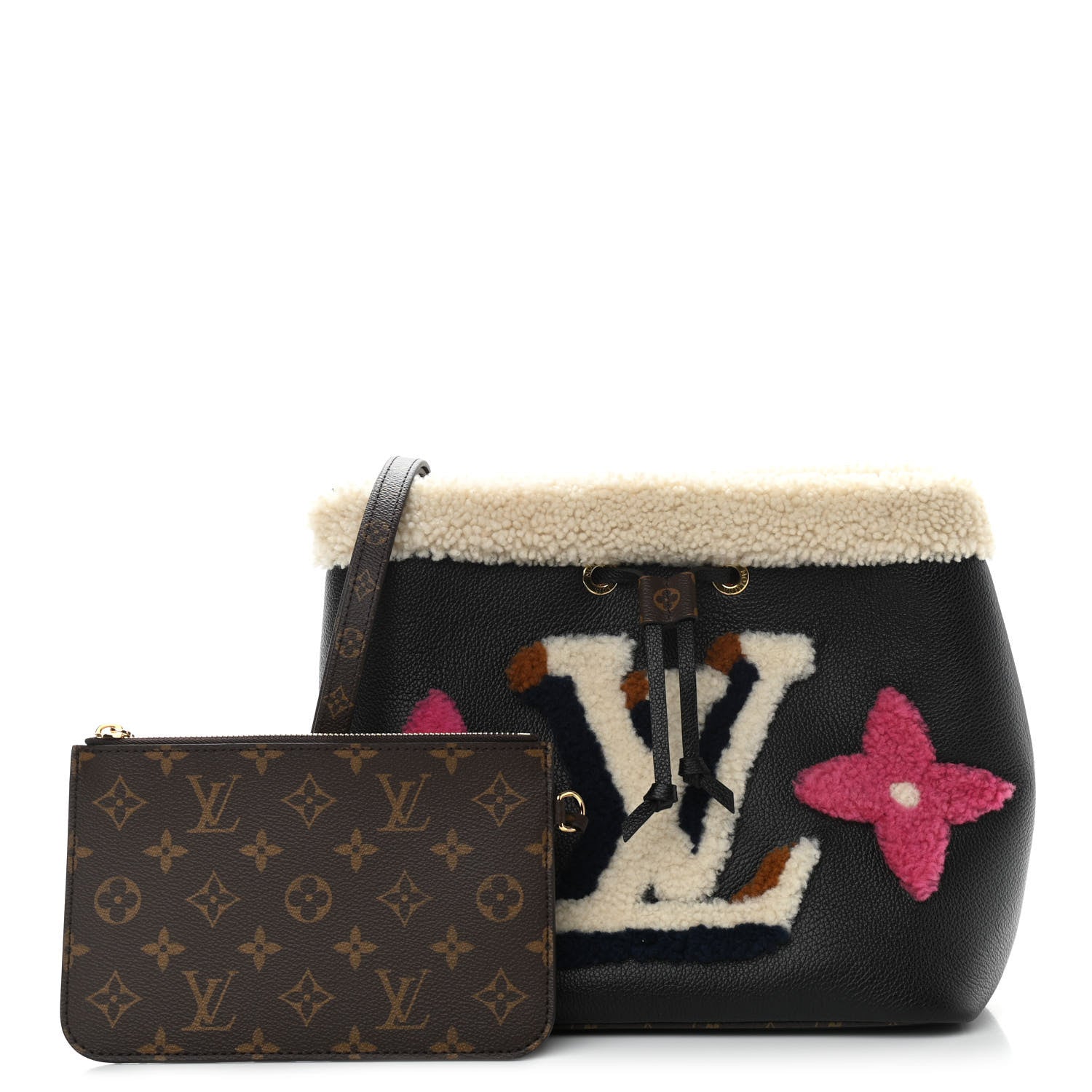 Louis Vuitton Calfskin Teddy NeoNoe MM Black 1 of 11