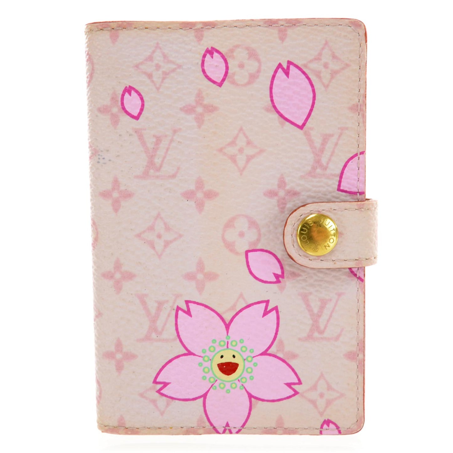 Monogram Cherry Blossom Carnet de Bal Mini Agenda Cover Pink