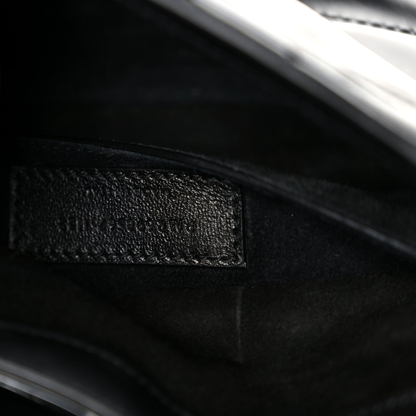 Patent Quilted Le 57 Diamond Shoulder Bag Black