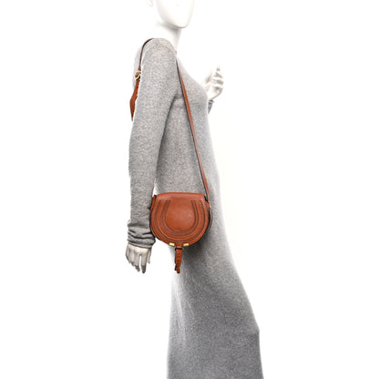 Chloe Calfskin Mini Marcie Round Crossbody Bag Tan 2 of 9
