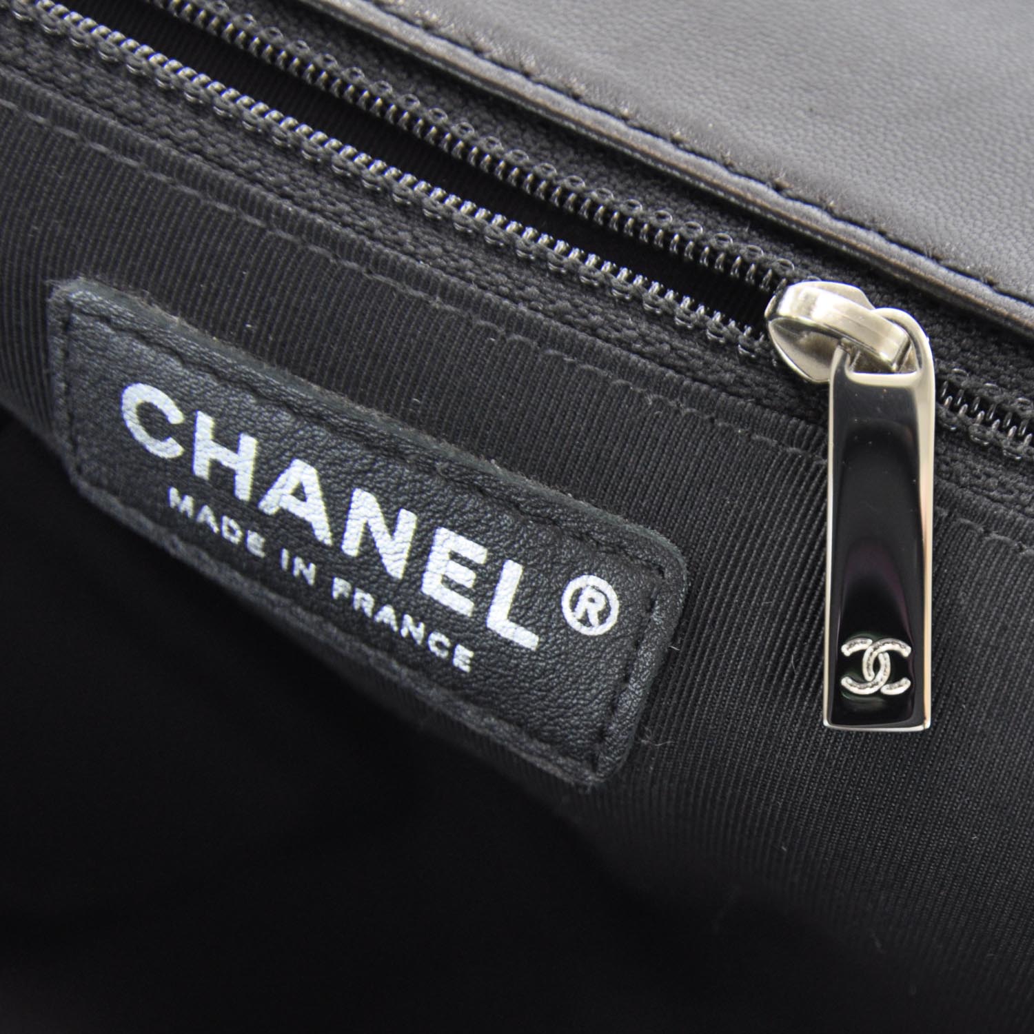 Chanel Lambskin Large Chevron Flap Black 11 of 12