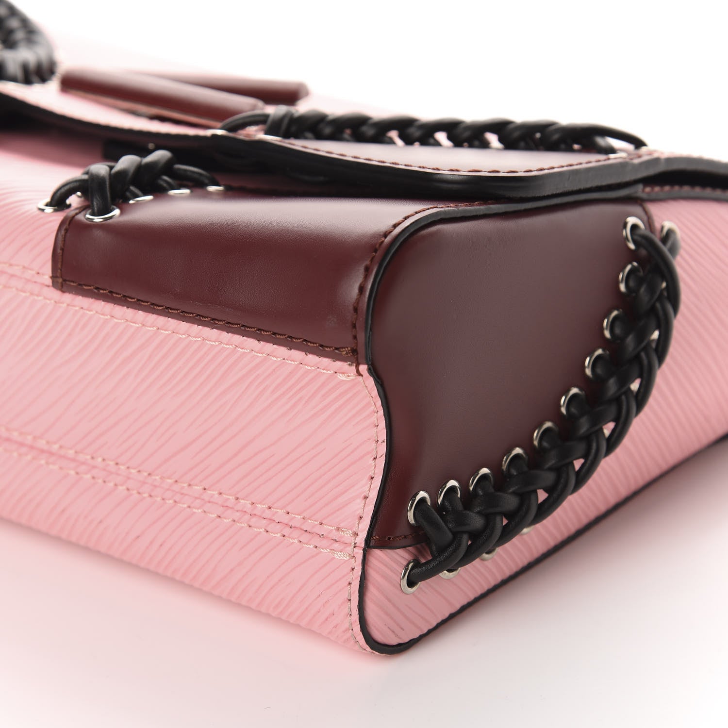 Louis Vuitton Epi Braided Twist Shoulder Bag MM Rose Ballerine 7 of 10