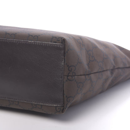 Gucci Nylon Monogram Chain Bucket Tote Brown 9 of 10