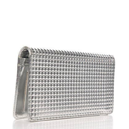 Chanel Metallic Patent Calfskin Embossed CC Yen Wallet Silver 2 of 10