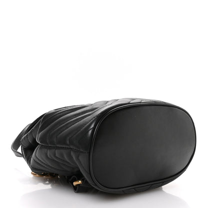 Gucci Calfskin Matelasse GG Marmont Flap Backpack Black 4 of 10