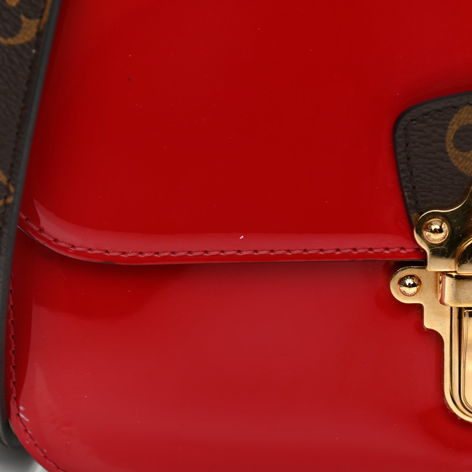 Louis Vuitton Patent Calfskin Monogram Cherrywood BB Scarlet 8 of 8