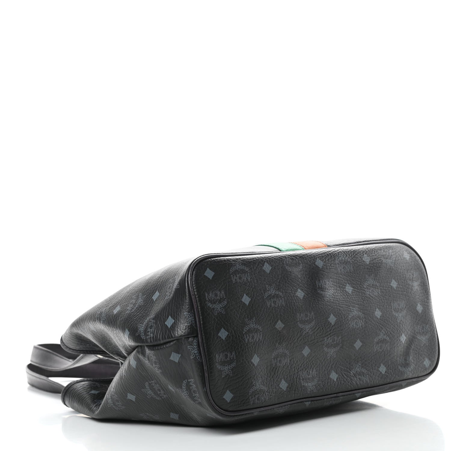 MCM Visetos Striped Munich Lion Tote Black 4 of 16