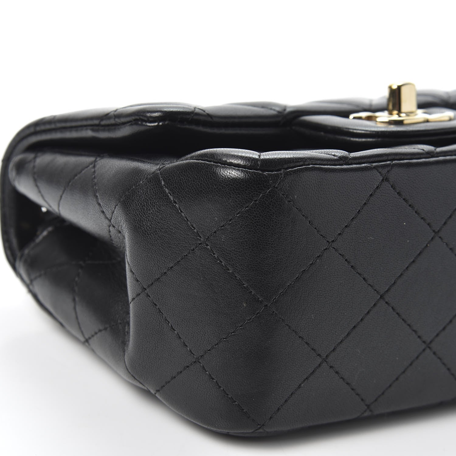 Chanel Lambskin Quilted Mini Square Flap Black 5 of 9