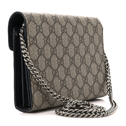 Gucci GG Supreme Monogram Mini Dionysus Chain Wallet Beige Black 3 of 14