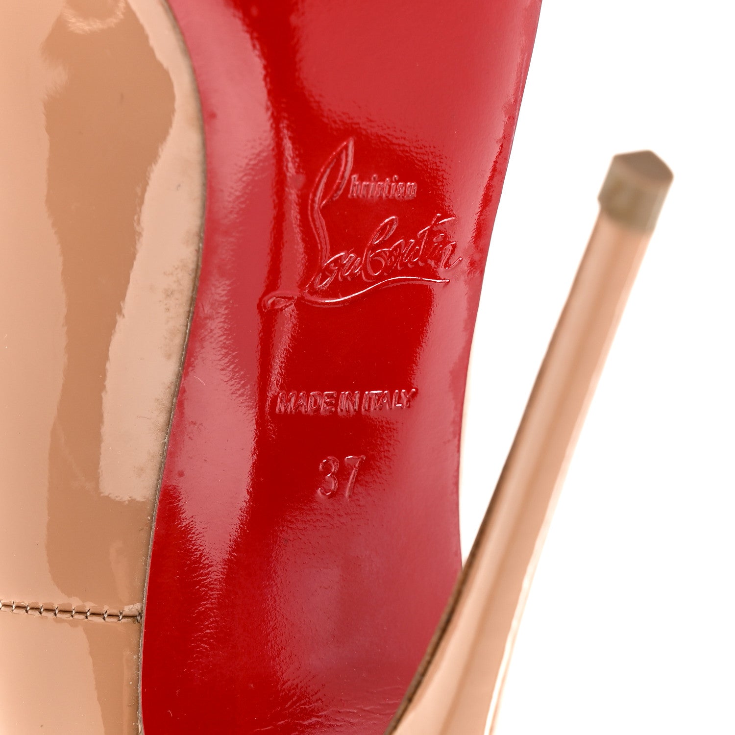 Christian Louboutin Patent So Kate 120 Pumps 37 Nude 7 of 13