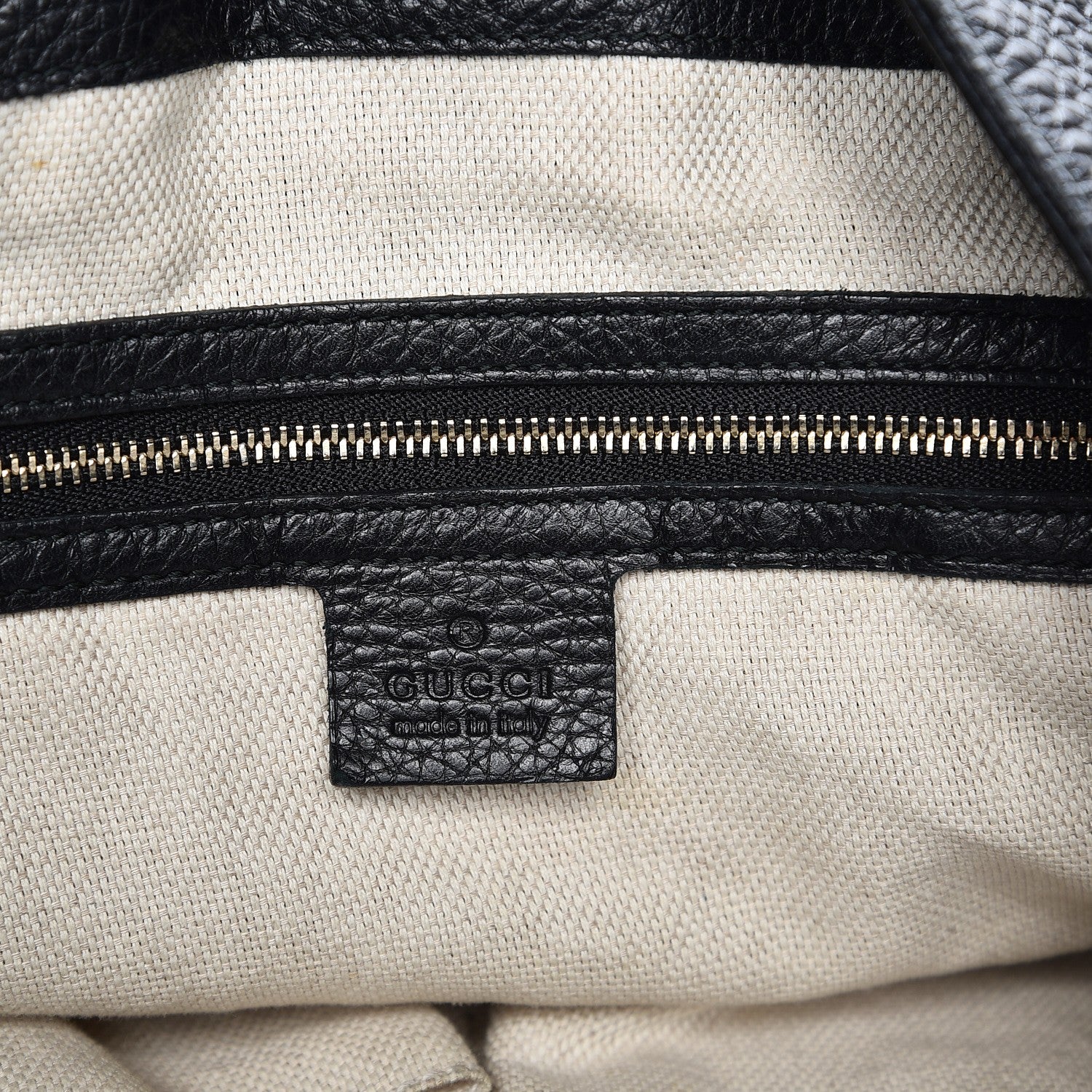 Gucci Pebbled Calfskin Large Soho Chain Shoulder Bag Black 9 of 12