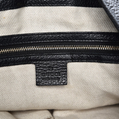 Gucci Pebbled Calfskin Large Soho Chain Shoulder Bag Black 9 of 12