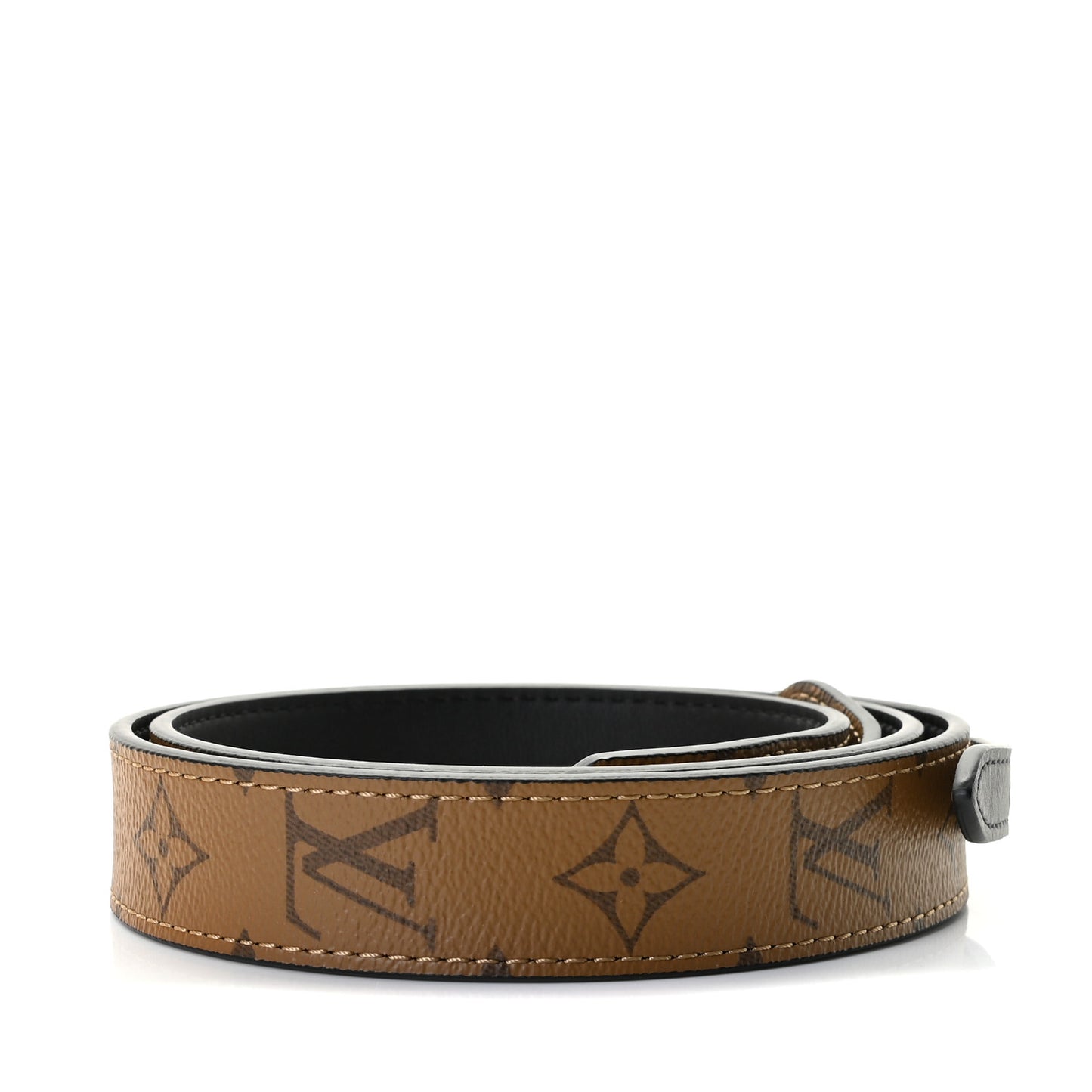 Reverse Monogram Bandouliere Shoulder Strap XL Black