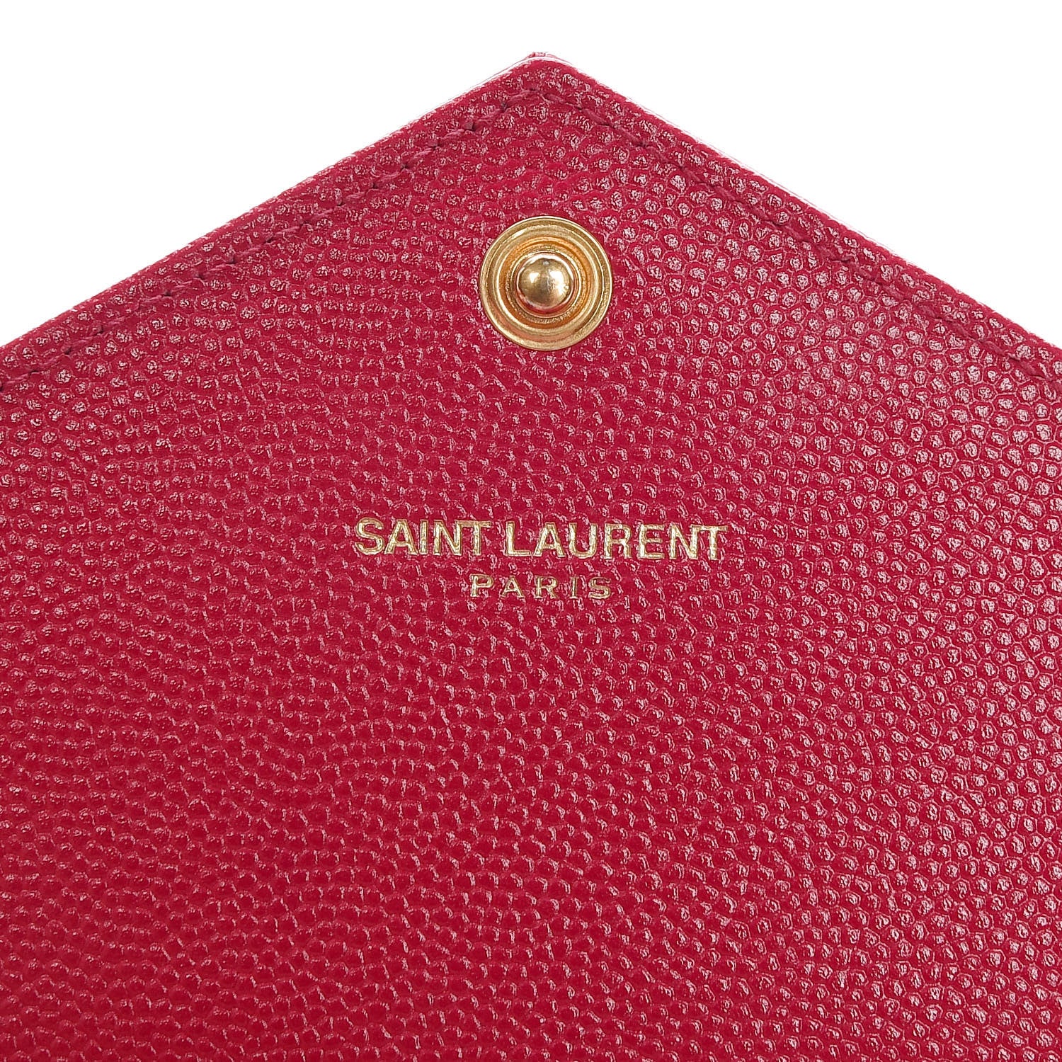 Saint Laurent Grain De Poudre Matelasse Chevron Monogram Flap Wallet Bubblegum 6 of 12