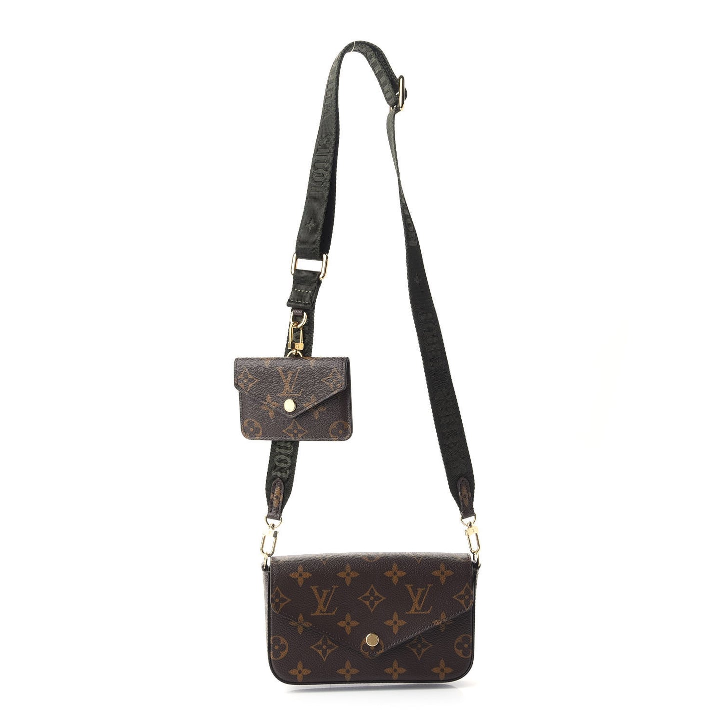 Monogram Felicie Strap & Go Kaki