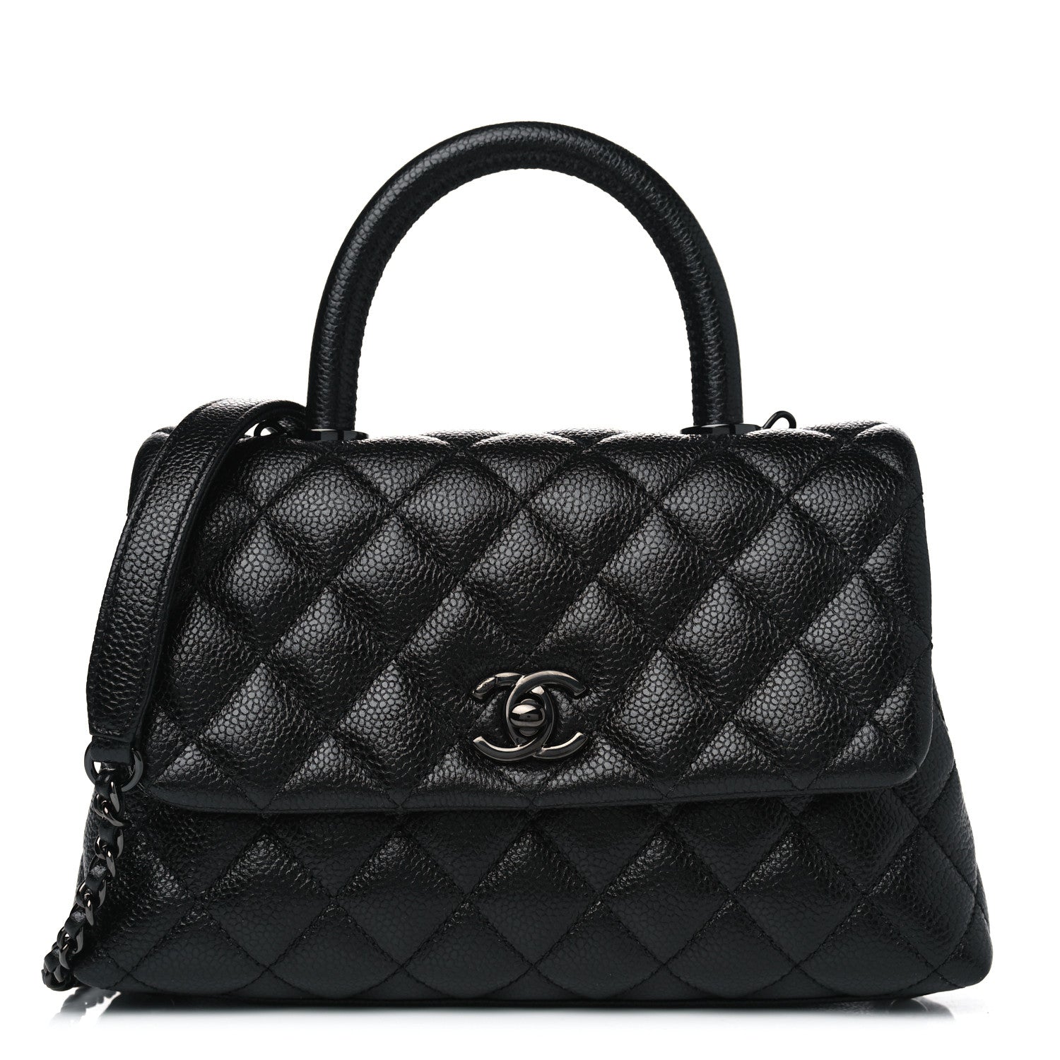 Chanel Caviar Quilted Mini Coco Handle Flap So Black 1 of 8