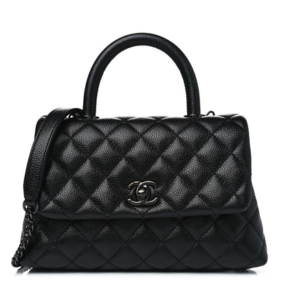 Chanel Caviar Quilted Mini Coco Handle Flap So Black 1 of 8