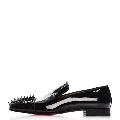 Christian Louboutin Mens Patent Spikes Dynodent Flat Loafers 42 Black 1 of 10