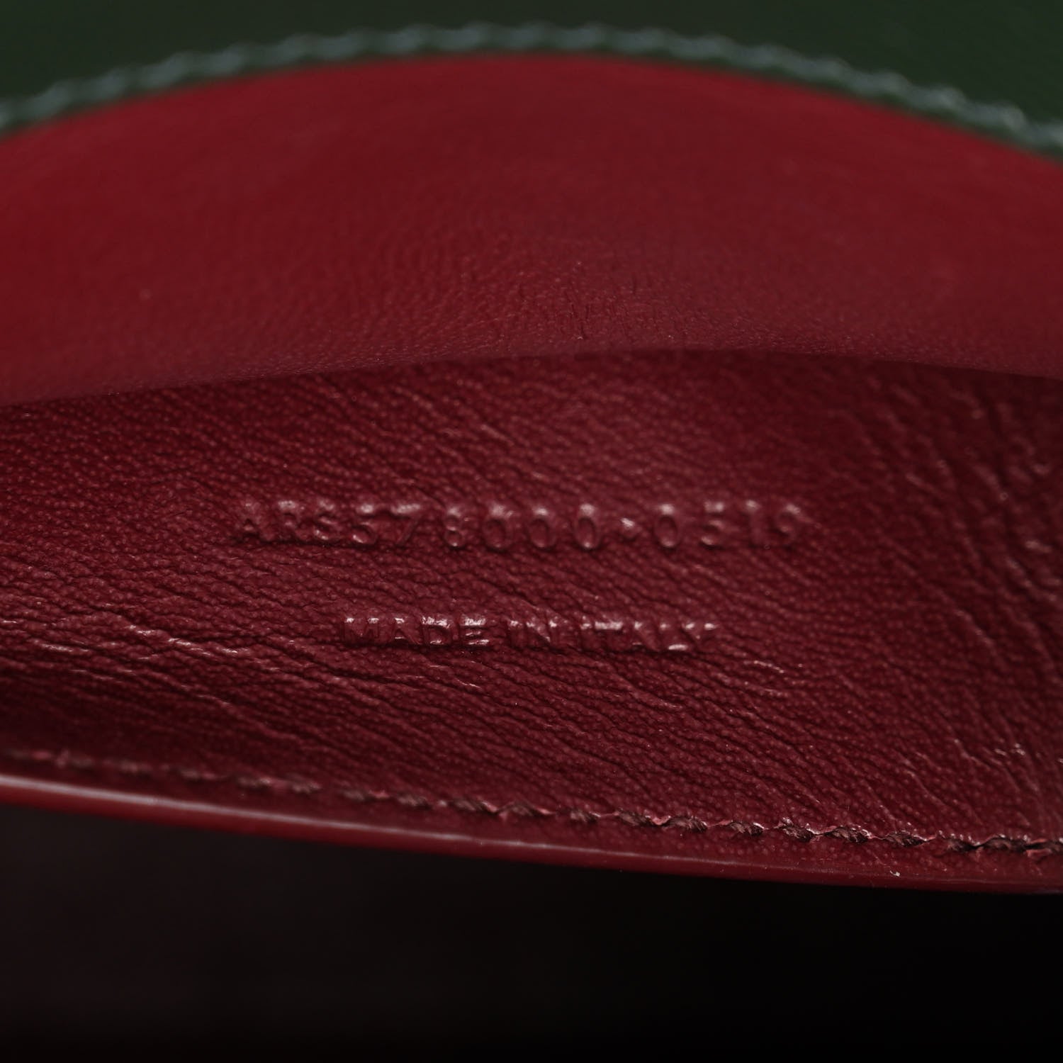 Saint Laurent Grain de Poudre Medium Classic Monogram Cassandra Top Handle Dark Green 7 of 14