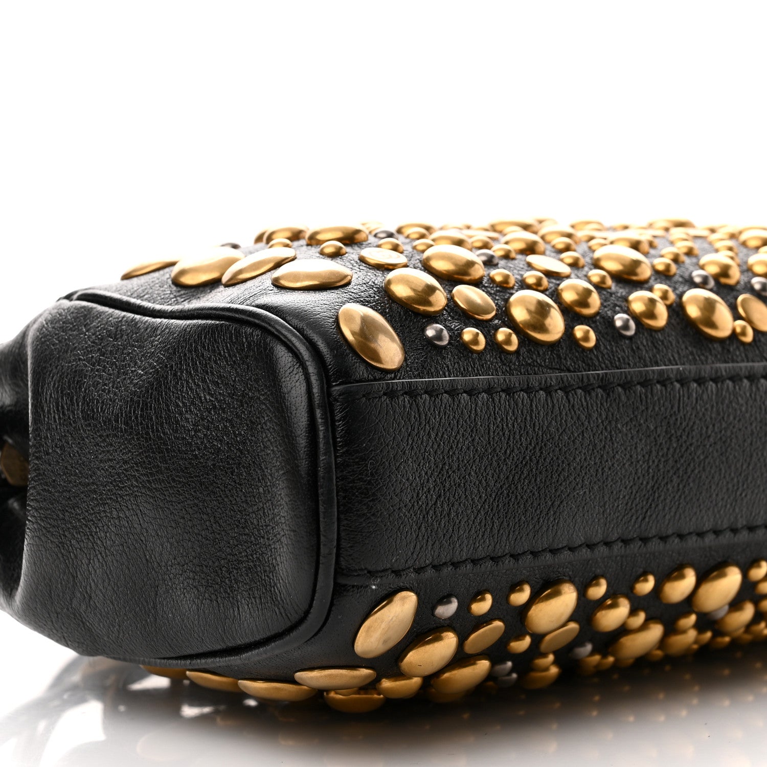 Gucci Calfskin Studded Small Re(Belle) Crossbody Bag Black 9 of 10