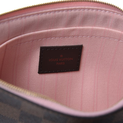 Louis Vuitton Damier Ebene Neverfull MM GM Pochette Rose Ballerine 6 of 8